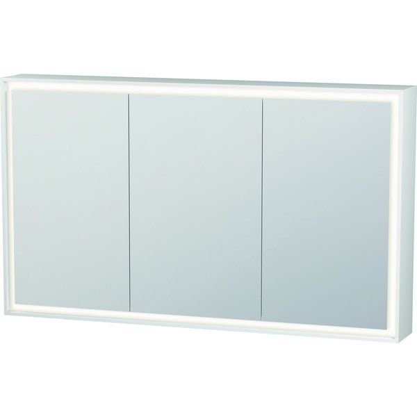 Duravit L-Cube Mirror Cabinets, 47 1/4 X6 1/8 X27 1/2  White, Light Field, Hinge Position: Left & Right LC7553000006000